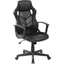 Mobili Rebecca - Rebecca Mobili Silla Gaming Silla de escritorio ejecutiva en cuero sintético negro
