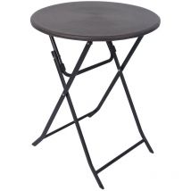 Rebecca Mobili Table de Jardin Pliante en Plastique pour Terrasse Exterieur