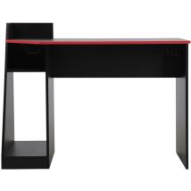 Mobili Rebecca - Rebecca Mobili Table gaming pour pc Table noire rouge en bois design moderne avec accessoires