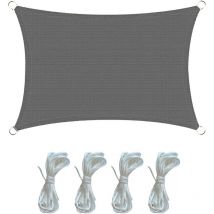 Mobili Rebecca - Rebecca Mobili Lona Solar Vela Rectangular Polietileno Gris Protección uv 2x3