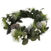 Mobili Rebecca - Rebecca Mobili Weihnachts-Girlande Weihnachtskranz aus Kunststoff Grün Weiß Geschenkidee