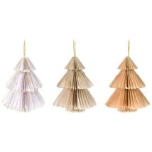 Mobili Rebecca - Rebecca Mobili Weihnachtsbaumanhänger In Form Von Bäumen 12 Stück Aus Papier