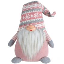 Mobili Rebecca - Rebecca Mobili Weihnachtszwerg Elf Skandinavisch Rosa Grau Mit Bart 30,5x19x13