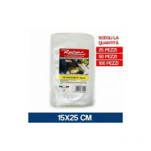 Reber - buste sacchetti sottovuoto sotto vuoto alimenti made italy 24313V cm 15X25 25 pz (22153)