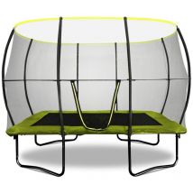 Rectangular Base Jump 2 Trampoline With Halo ii Enclosure - 10x7ft - Rebo