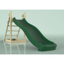 Rebo - OutdoorToys Rutsche Leopard Kinderrutsche outdoor aus Holz in Grün, Rutsche outdoor freistehende Rutsche mit 175cm