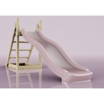 Rutsche Luchs Kinderrutsche Outdoor Aus Holz In Rosa, Rutsche Outdoor Freistehende Rutsche220cm - Rebo