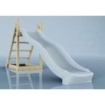 REBO Rutsche Tiger Kinderrutsche outdoor aus Holz in Blau, Rutsche outdoor freistehende Rutsche220cm