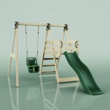 REBO Schaukel Hortensie aus Holz in Grün