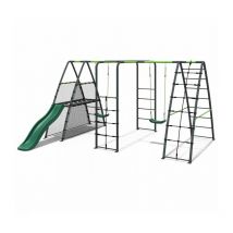 Steel Series Metal Children's Swing Maximum Play Set - Standard Swings Green - Rebo