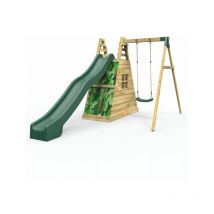 Wooden Pyramid Activity Frame with Swings and 10ft Water Slide - Mystic - Rebo