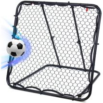 Leogreen - Rebounder für Fußball, Fußball Rebounder Kinder und Jugendlich, Teleskopische Stufenlose Einstellung Prellwand Fussball 124x124cm