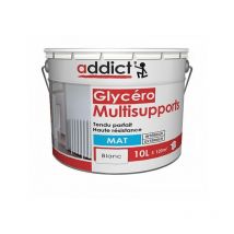 Peinture glycéro multi Supports tachés 10 litres blanc mat Addict