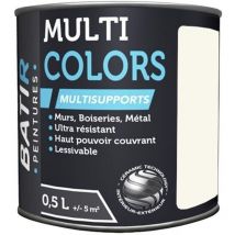 Peinture Batir Multi-Supports Satin Soyeux 0,5 l blanc albatre