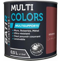 Peinture Batir Multi-Supports Satin Soyeux 0,5 l lie-de-vin