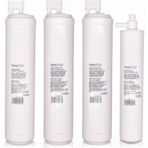 Ionfilter - Kit 4 filtros recambio osmosis inversa green filter tipo cs con post filtro cs