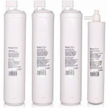 Ionfilter - Kit 4 filtros recambio osmosis inversa green filter tipo cs con post filtro cs remineralizador