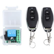 Récepteur de relais émetteur rf dc 12V, 1 canal, télécommande sans fil, interrupteur récepteur pour serrures de porte et lumières - Eosnow