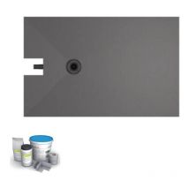 Receveur à carreler 160 x 100 cm Wedi Fundo Plano, bonde intégrée + kit d'étanchéité