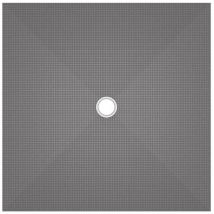 Wedi - Receveur à carreler fundo primo écoulement centré - Carré : 1000 x 1000 x 40 mm