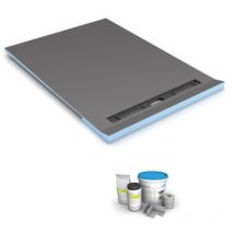 Wedi - Receveur à carreler 120 x 90 cm RioLigno, pour plancher en bois + kit d'étanchéité