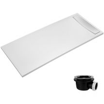 Receveur de douche antidérapant 160 x 80 Jacob Delafon Flight Neus acrylique rectangle blanc + bonde + capot