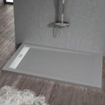 Stano. - Receveur de douche 80 x 120 cm extra plat elite en résine surface ardoisée béton