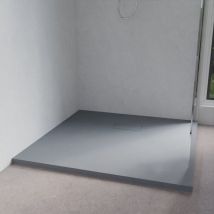 Cuisibane - Receveur de douche 100x100 cm extra plat - saphir- Gris ciment