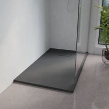Cuisibane - Receveur de douche 140x80 cm extra plat - saphir- Gris anthracite