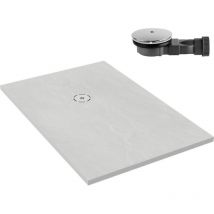 Jacob Delafon - Receveur de douche 120 x 90 Singulier neoroc rectangle blanc + bonde