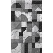 Kroos - Receveur de douche 01 bn MosaÏque, finition Lisse Stone 3D, grille de couleur - 90 x 80 cm