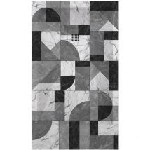 Receveur de douche 01 BN MosaÏque, finition Lisse Stone 3D, grille de couleur - 70 x 70 cm