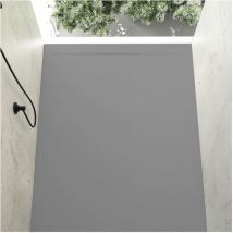 Receveur de douche 90 x 170 cm extra plat cover en résine surface ardoisée béton