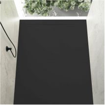 Receveur de douche 90 x 130 cm extra plat cover en résine surface ardoisée noir