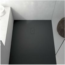 Stano. - Receveur de douche 70 x 150 cm extra plat fusion en résine surface ardoisée noir