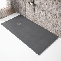 Receveur de douche 70x170cm extra plat madison en résine surface ardoisée anthracite