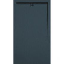 Receveur de douche 80x100 cm extra plat arco en résine surface ardoisée anthracite Grille anthracite