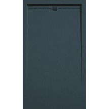 Receveur de douche 80x200 cm extra plat arco en résine surface ardoisée anthracite Grille anthracite