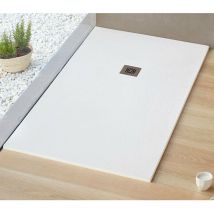 Sanycces - Receveur de douche 100 x 160 cm extra plat logic surface ardoisée rectangulaire blanc