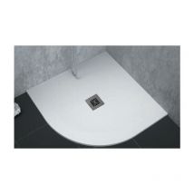 Sanycces - Receveur de douche 80 x 80 cm extra plat logic surface ardoisée semi-circulaire blanc