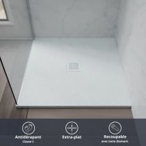 Diamant - Receveur de douche 80x80 cm extra plat Blanc