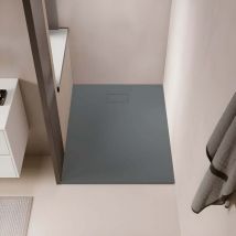 Stano. - Receveur de douche 90 x 170 cm extra plat piatto en SoliCast surface ardoisée gris basalte