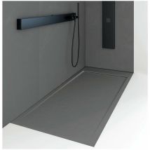 Stano. - Receveur de douche 70 x 140 cm extra plat quore en résine surface ardoisée anthracite