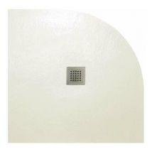 Sanycces - Receveur de douche Quart de cercle strato 90x90 cm - Beige - Résistant et Facile à installer - Salle de bain - Douche