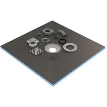 Valstorm - Receveur de douche 90x90x4cm prêt à carreler avec siphon + Grille en inox