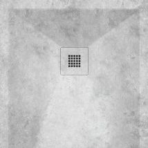 Stano. - Receveur de douche 80x100 cm extra plat dekor en résine finition béton brut