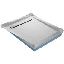 U-tile - Receveur de douche à carreler compact caniveau + natte étanche + siphon ultra plat - 185 x 90 cm x 67 mm