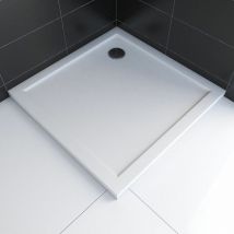 Aurlane - receveur de douche a poser extra plat en acrylique blanc carre 70x70 cm bac de douche