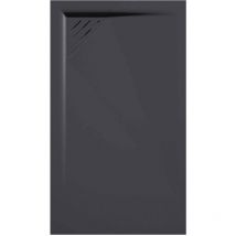 Kroos - Receveur de douche Anthracite, finition Lisse Stone mio, grille de couleur - 210 x 80 cm