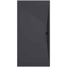 Kroos - Receveur de douche Anthracite, finition Lisse Stone side, grille de couleur - 130 x 90 cm